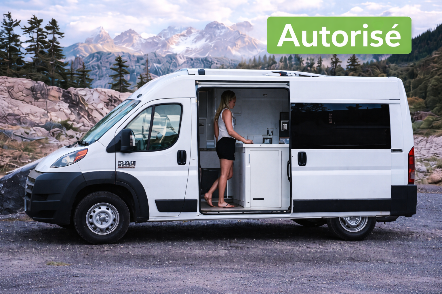 Van aménagé autorisé