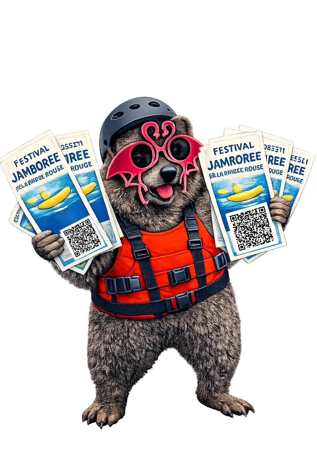 Mascotte avec billets