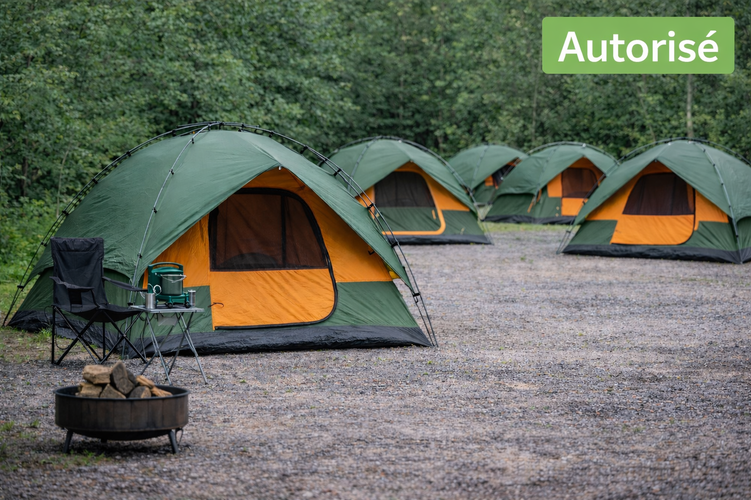 Tentes autorisées